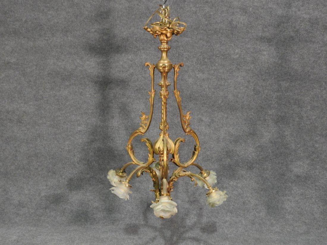 BRONZE VICTORIAN CHANDELIER (1 of 5)