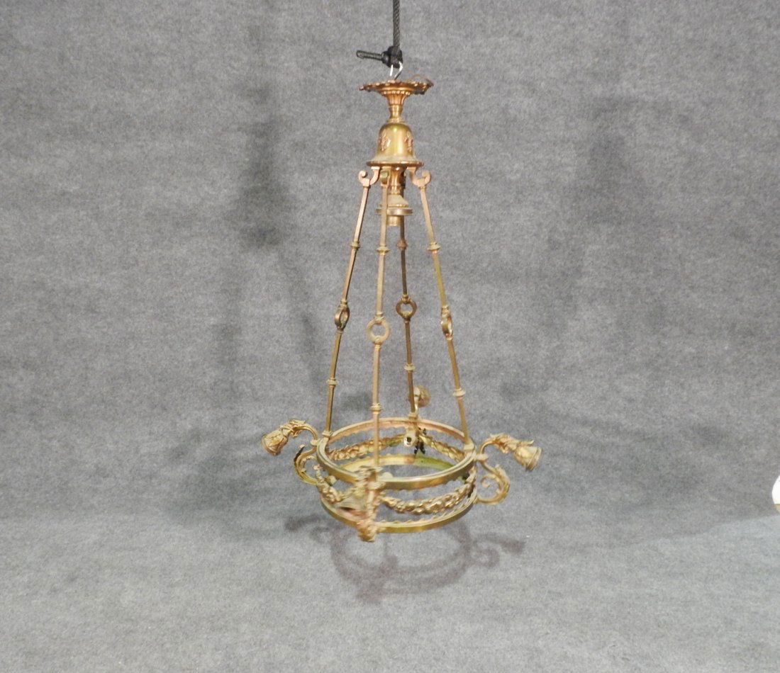 VICTORIAN BRONZE CHANDELIER (1 of 6)