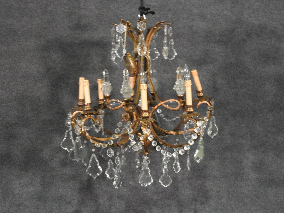 8 ARM HANGING CRYSTAL CHANDELIER (1 of 5)