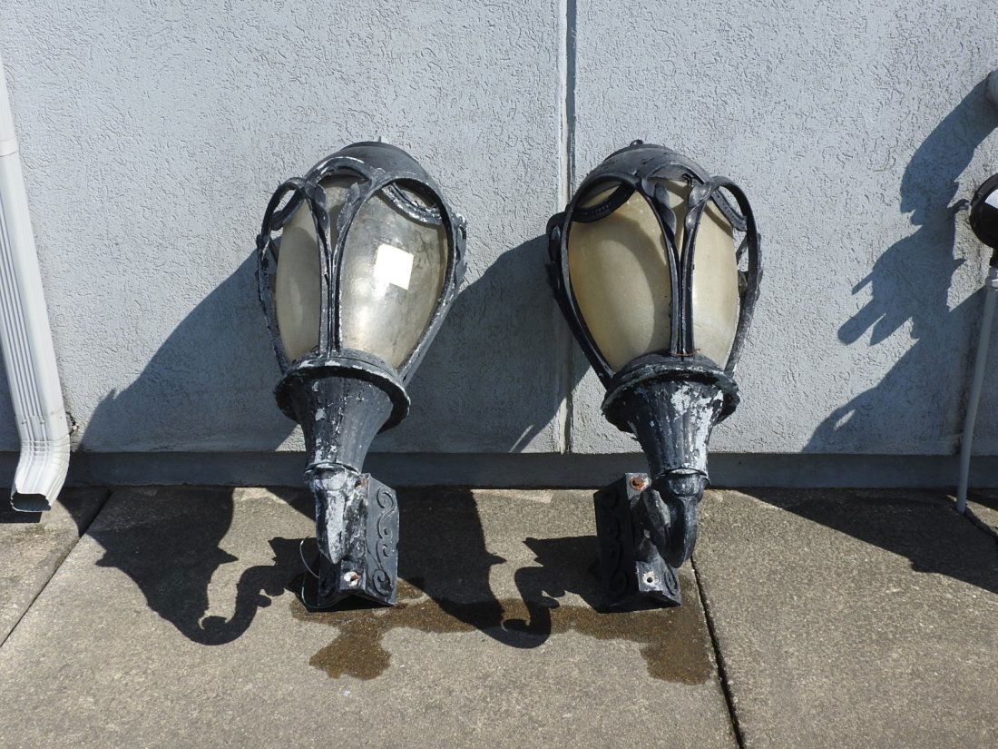 PAIR MONUMENTAL BELLE EPOQUE STYLE OUT DOOR WALL (1 of 6)