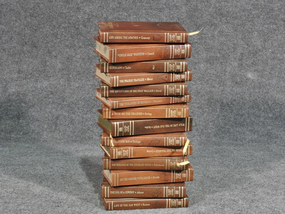 CLASSICS OF THE OLD WEST BY HOWARD L. CONRAD: Leatherbound. 14 books.