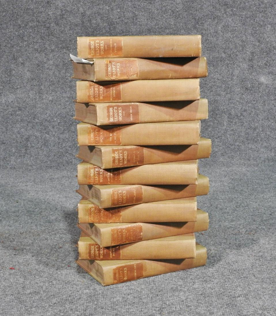 COLLECTION OF GEORGE ELLIOTS WORKS: 12 Books. Leatherbound.