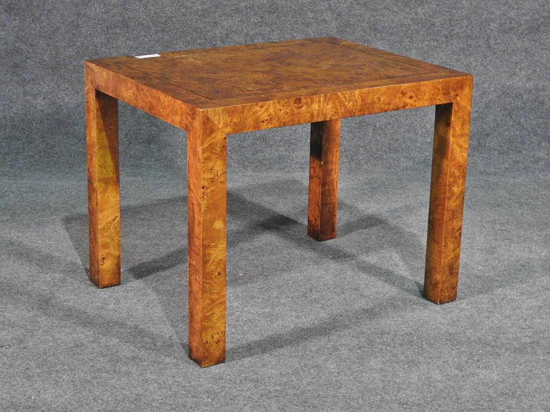 MID CENTURY MODERN BURL WALNUT END TABLE (1 of 6)