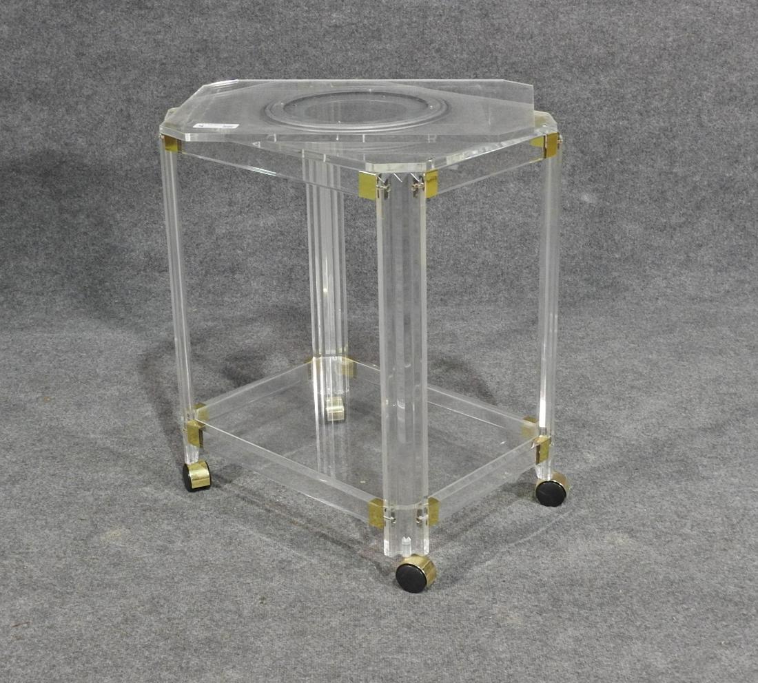 MID CENTURY MODERN LUCITE STAND (1 of 4)
