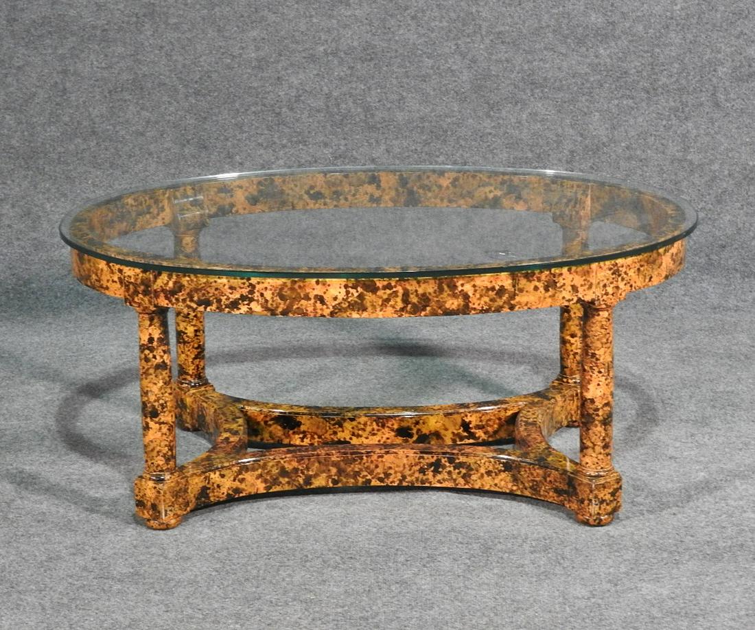 MAISON JANSEN GLASS TOP COFFEE TABLE (1 of 6)