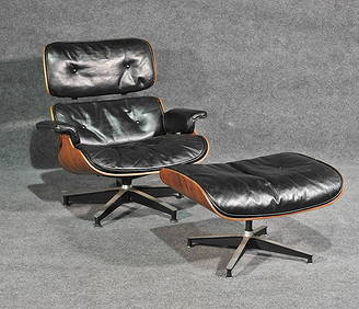 EAMES FOR HERMAN MILLER ROSEWOOD LOUNGE CHAIR & OTTOMAN (1 of 8)