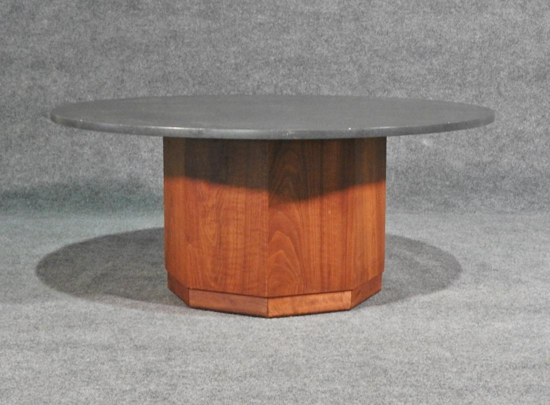 WALNUT AND SLATE TOP COFFEE TABLE (1 of 6)