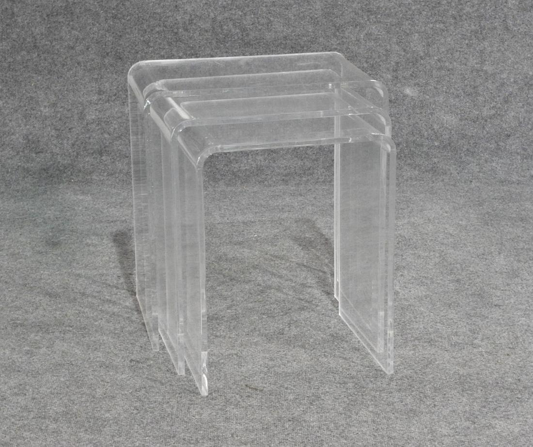 3pc. LUCITE STACKING TABLES (1 of 6)