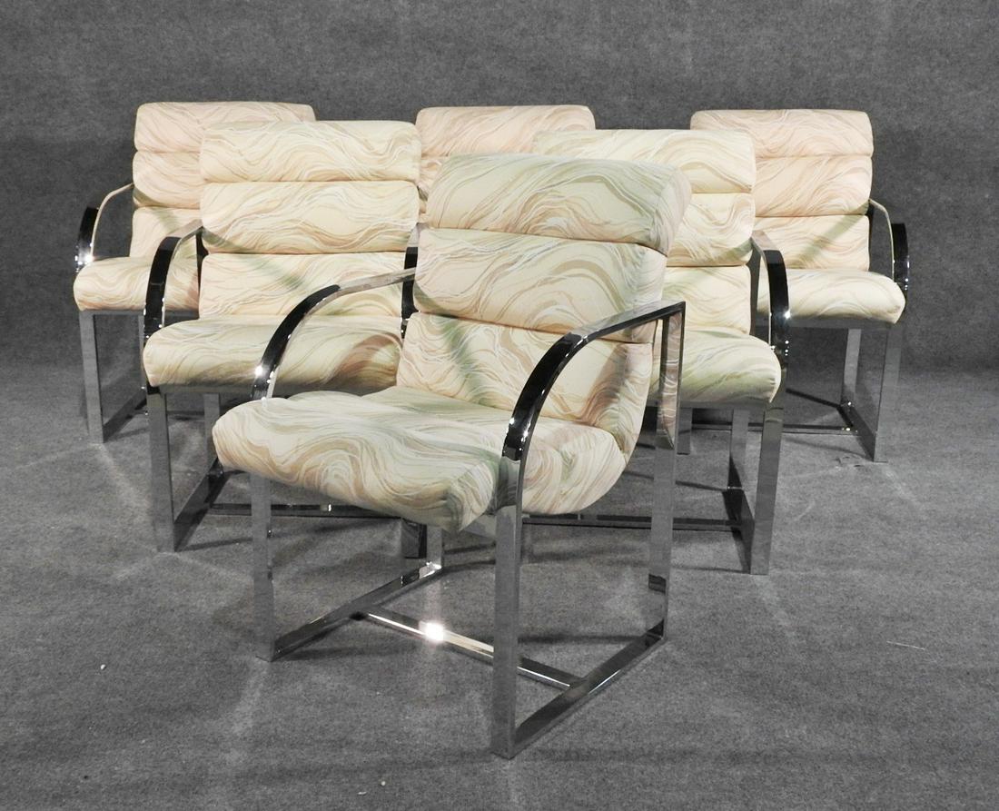 6 THAYER COGGIN FLAT BAR ARM CHAIRS (1 of 4)