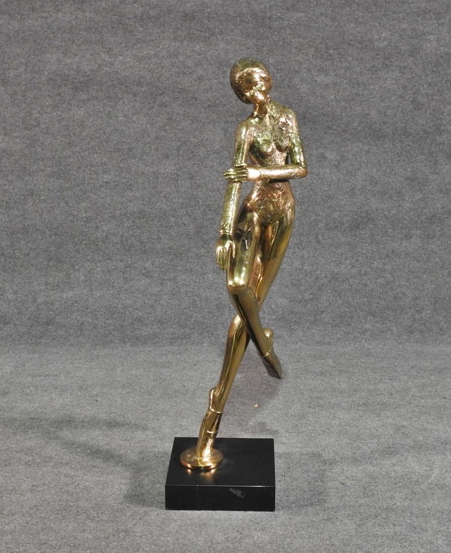 BRASS SCULPTURE OF BALLERINA signed MONYO (1 of 8)