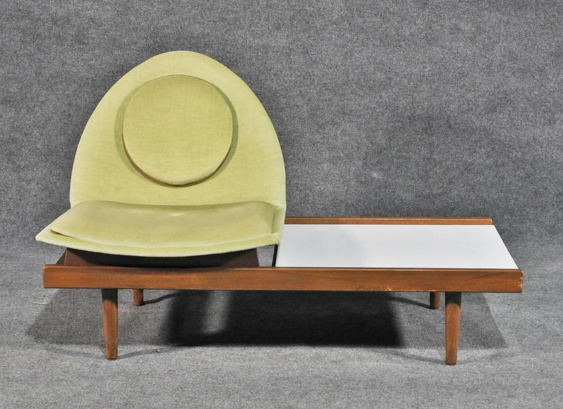 MID CENTURY WALNUT TABLE AND CHAIR (1 of 8)