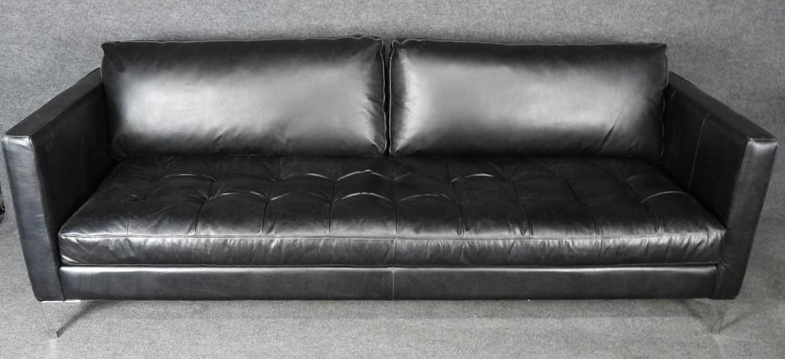 KNOLL STYLE LEATHER SOFA (1 of 7)