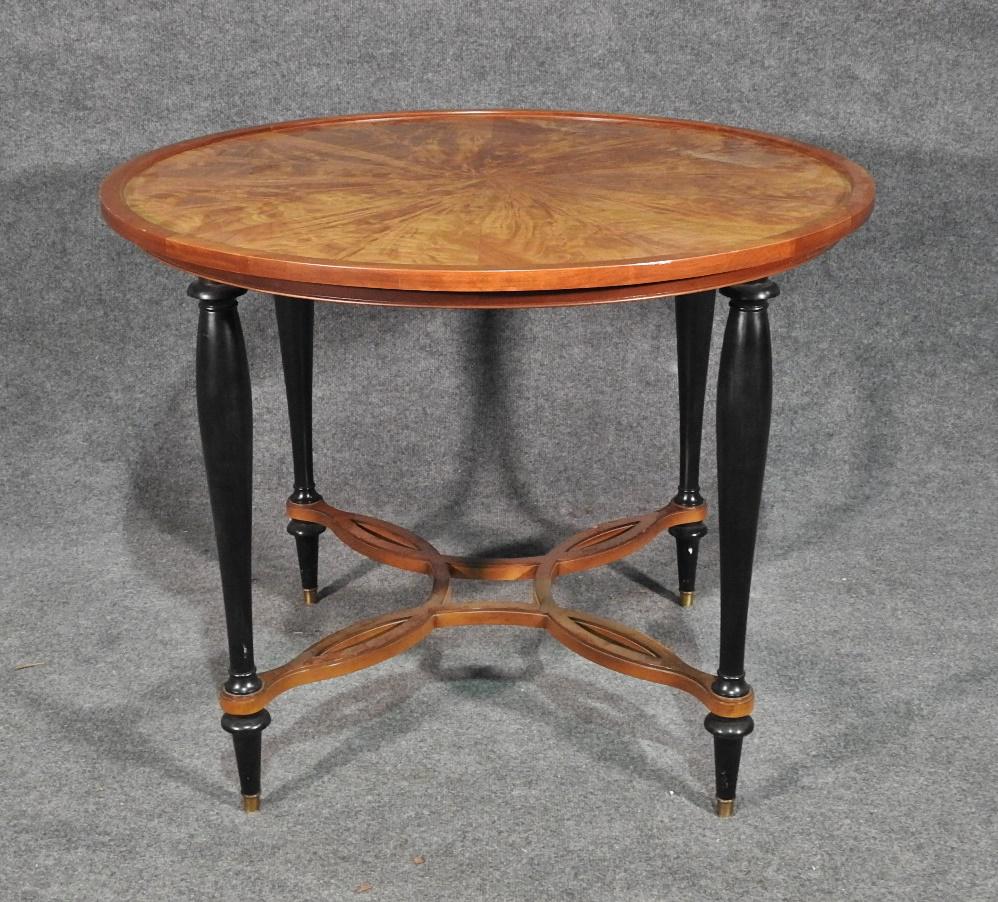 BAKER BURL WALNUT CENTER TABLE (1 of 9)