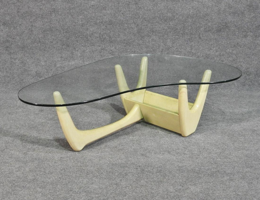 FLOATING GLASSTOP COFFEE TABLE attr. ADRIAN PEARSALL (1 of 8)