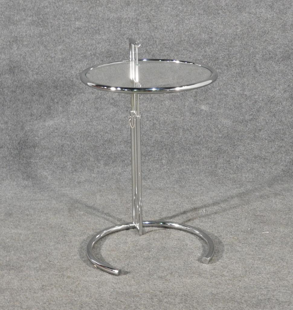 MID CENTURY MODERN CHROME ADJUSTABLE TABLE (1 of 5)