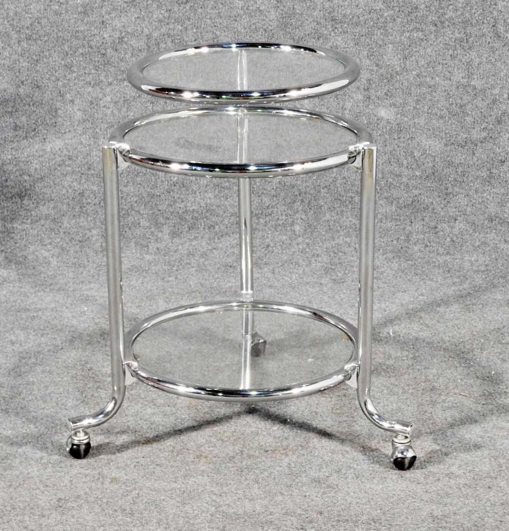 MID CENTURY MODERN TWO TIER ADJUSTABLE TABLE (1 of 7)