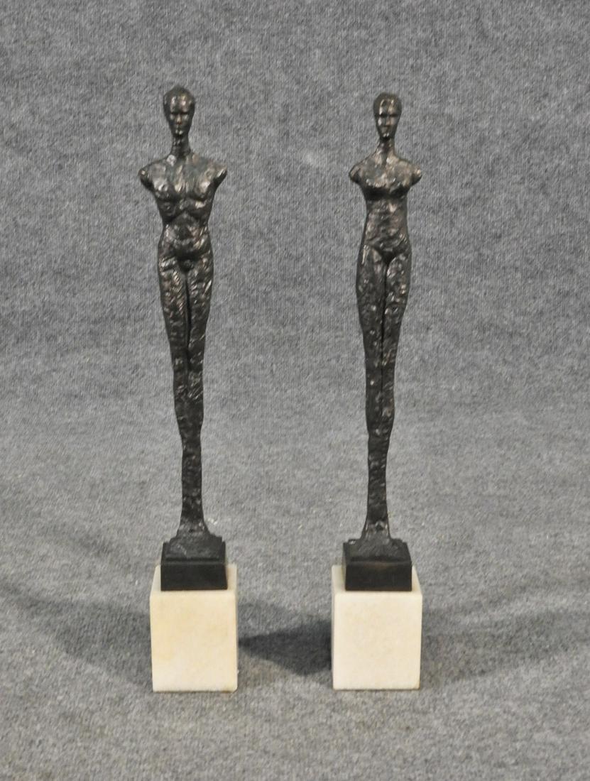 PR BRONZE FIGURAL STATUES NUDES AFTER GIACOMETTI (1 of 10)