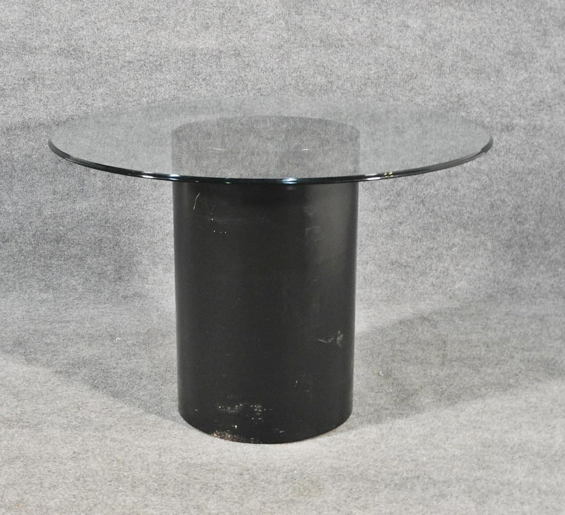 MID CENTURY MODERN GLASS TOP DINING TABLE (1 of 5)