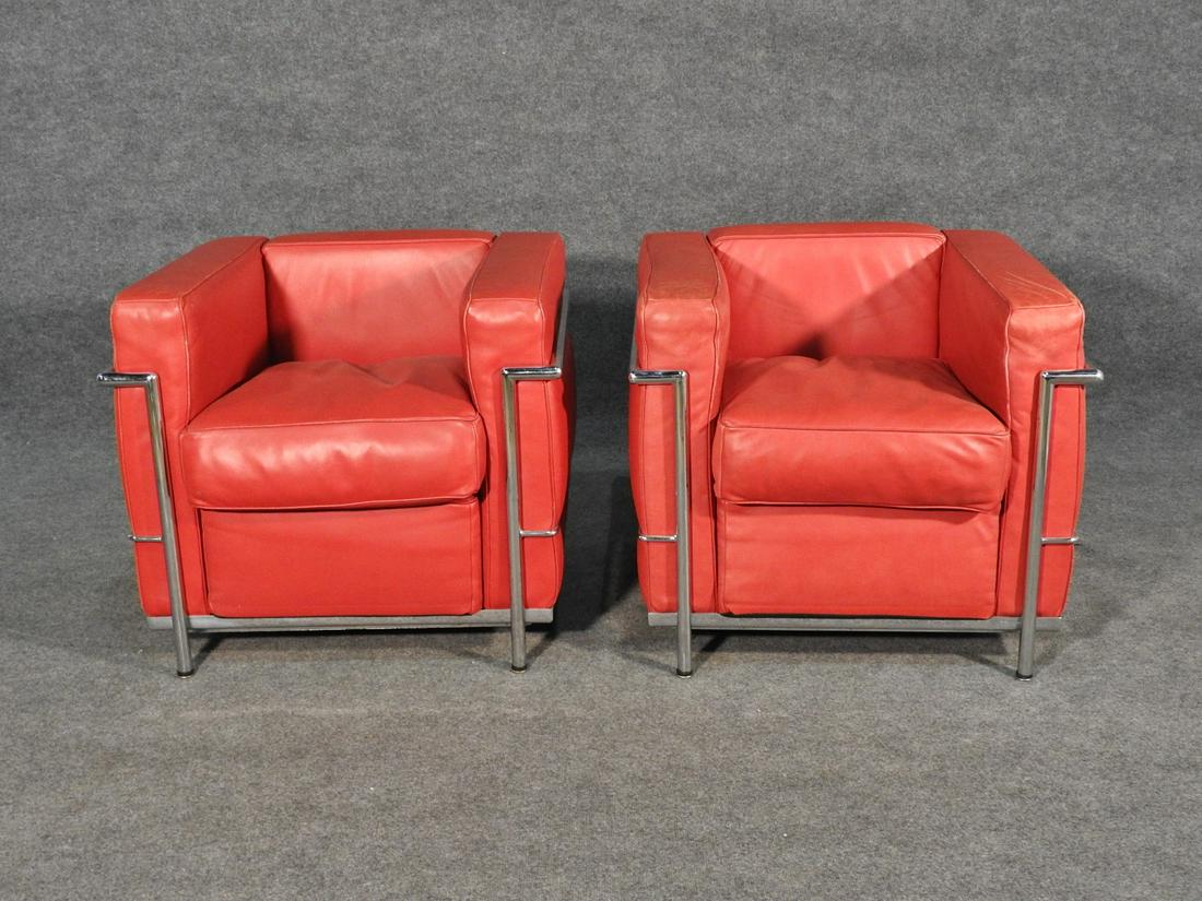 PAIR LC3 STYLE CHAIRS ATTR LE CORBUSIER (1 of 9)