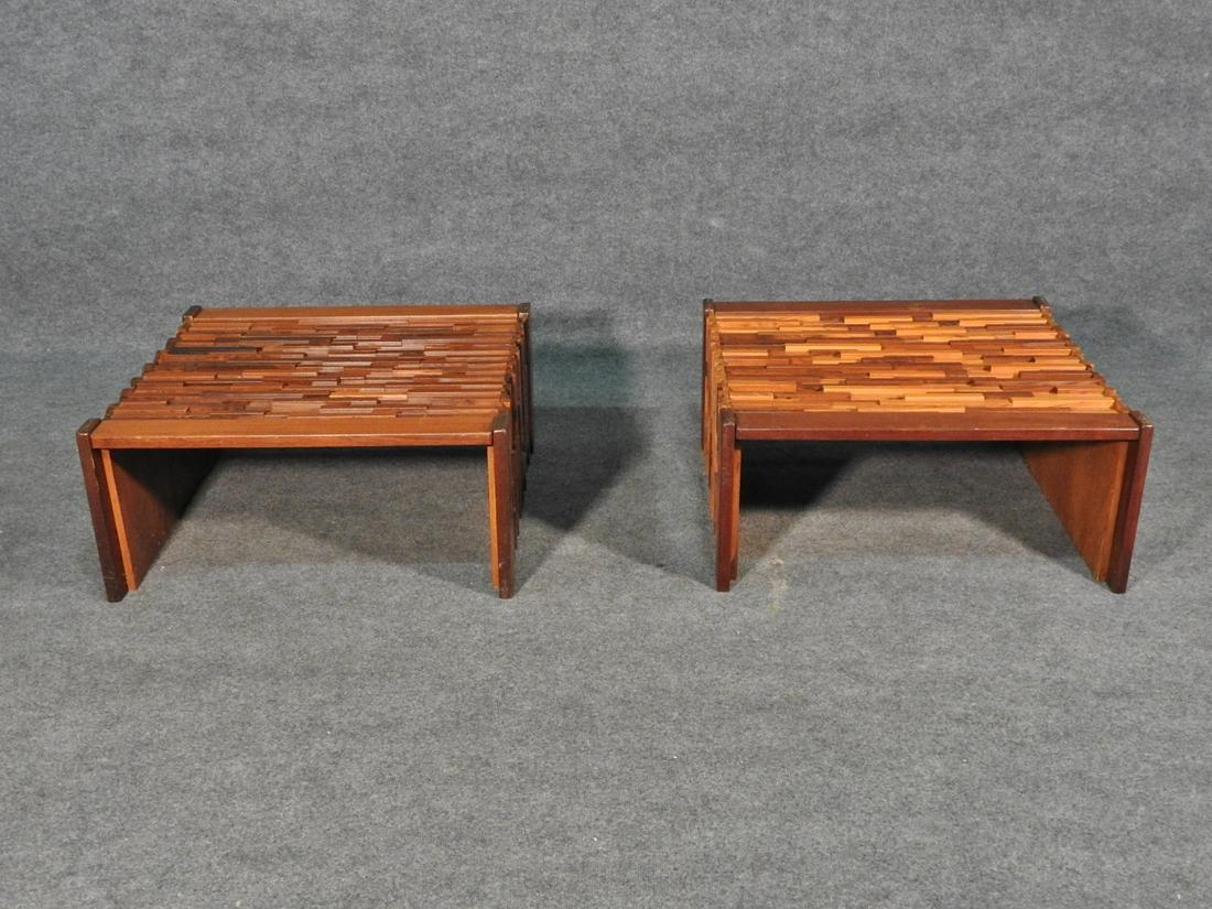 PAIR PERCIVAL LAFER COFFEE TABLES W MOSAIC BRAZILIAN (1 of 11)