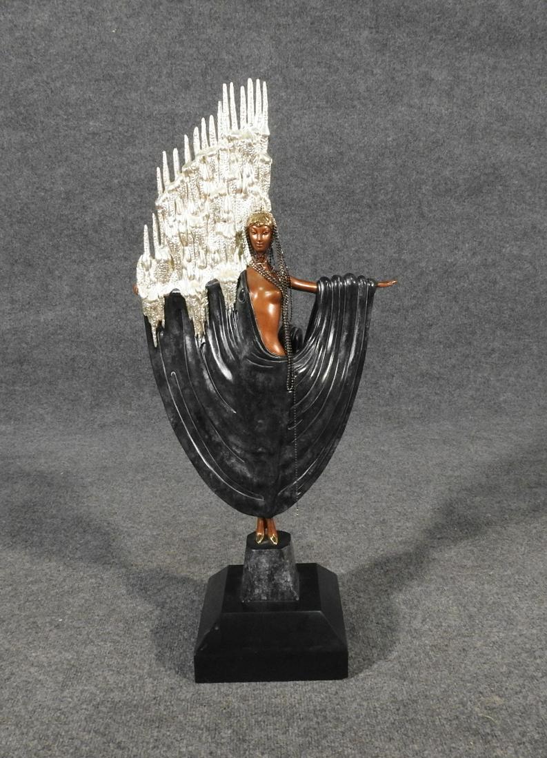 ERTE SIGNED BRONZE SCULPTURE "ARTIC SEA": Signed. Painted. Bronze. 1988. Numbered 34/37. 28 1/4" h x 13 1/8" w x 10 3/4".