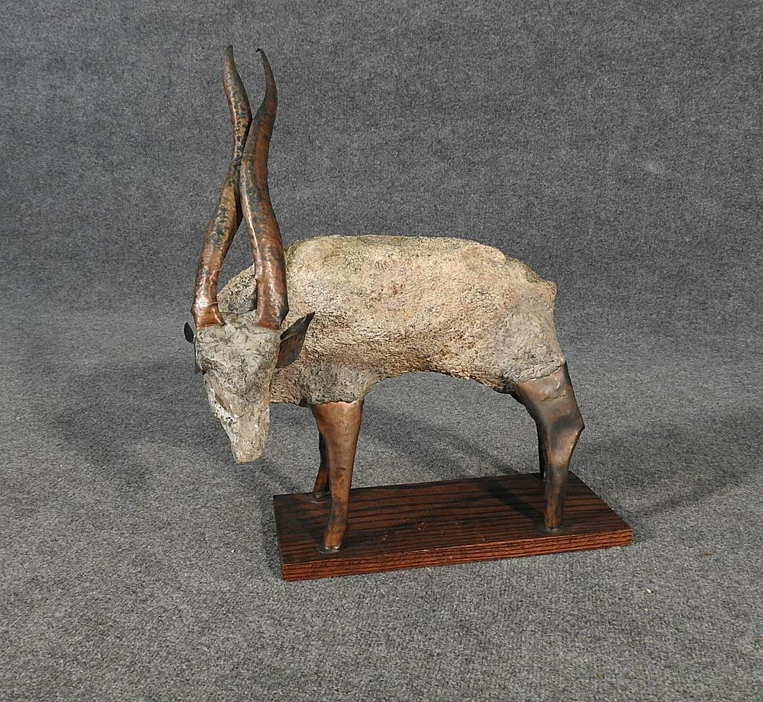 MID CENTURY STONE MOUNTAIN GOAT SCULPTURE (1 of 16)