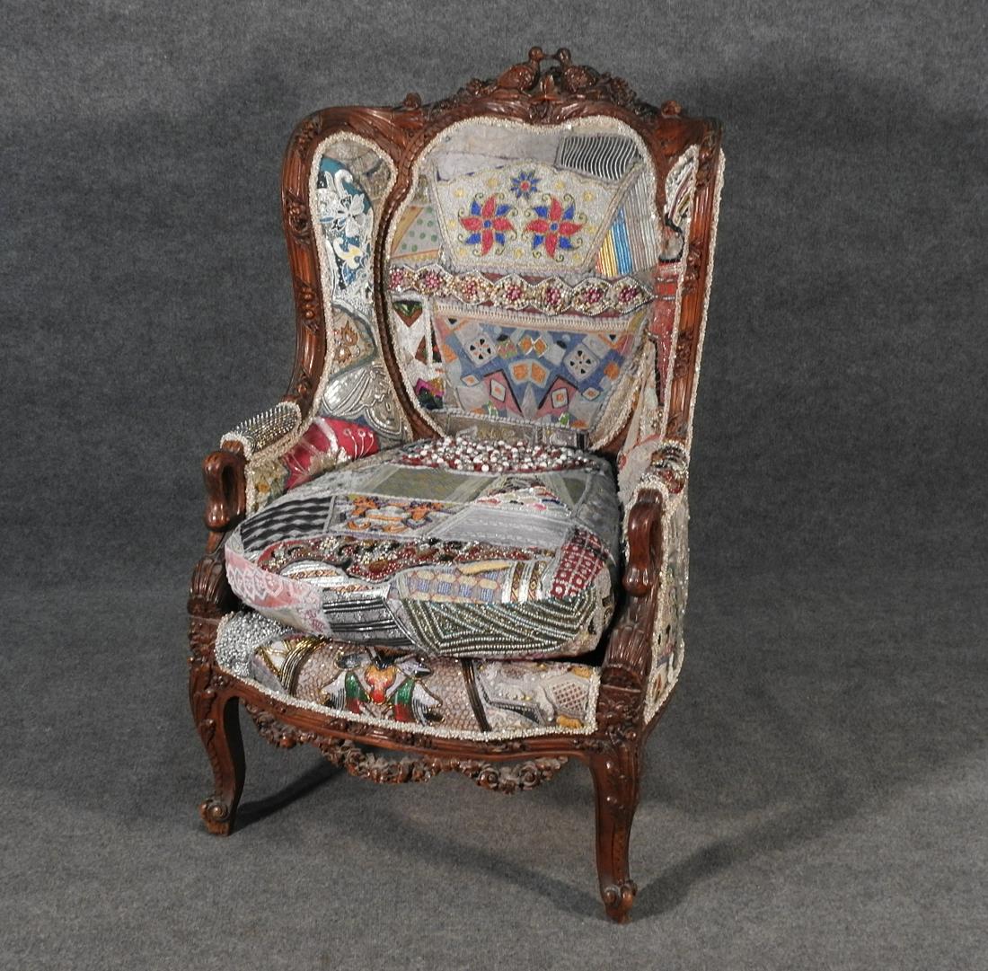 MODERN FRENCH WING CHAIR (1 of 9)