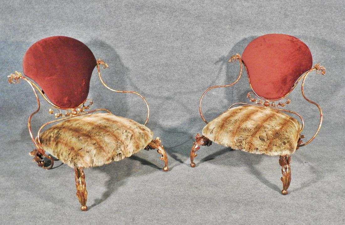 PAIR FANTASY STYLE ARM CHAIRS (1 of 5)
