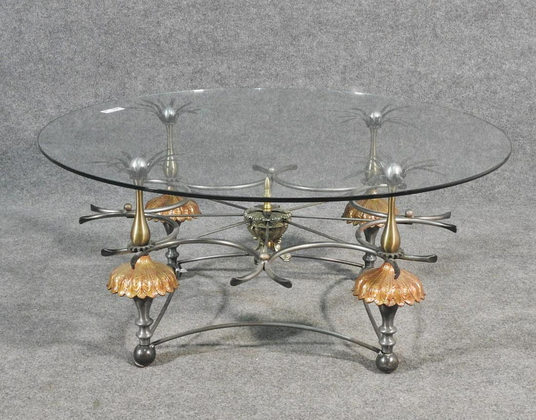 ART DECO GLASSTOP COFFEE TABLE (1 of 6)