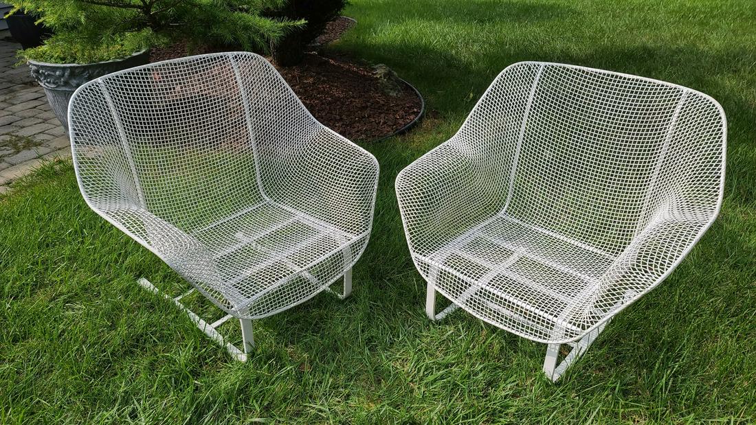 PAIR RUSSELL WOODARD SPRING GARDEN CHAIRS (1 of 3)
