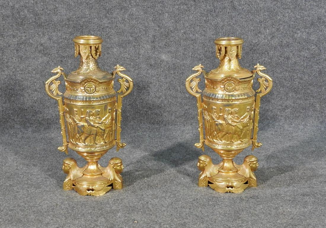 PAIR VICTORIAN EGYPTIAN REVIVAL CASOULETTES (1 of 9)