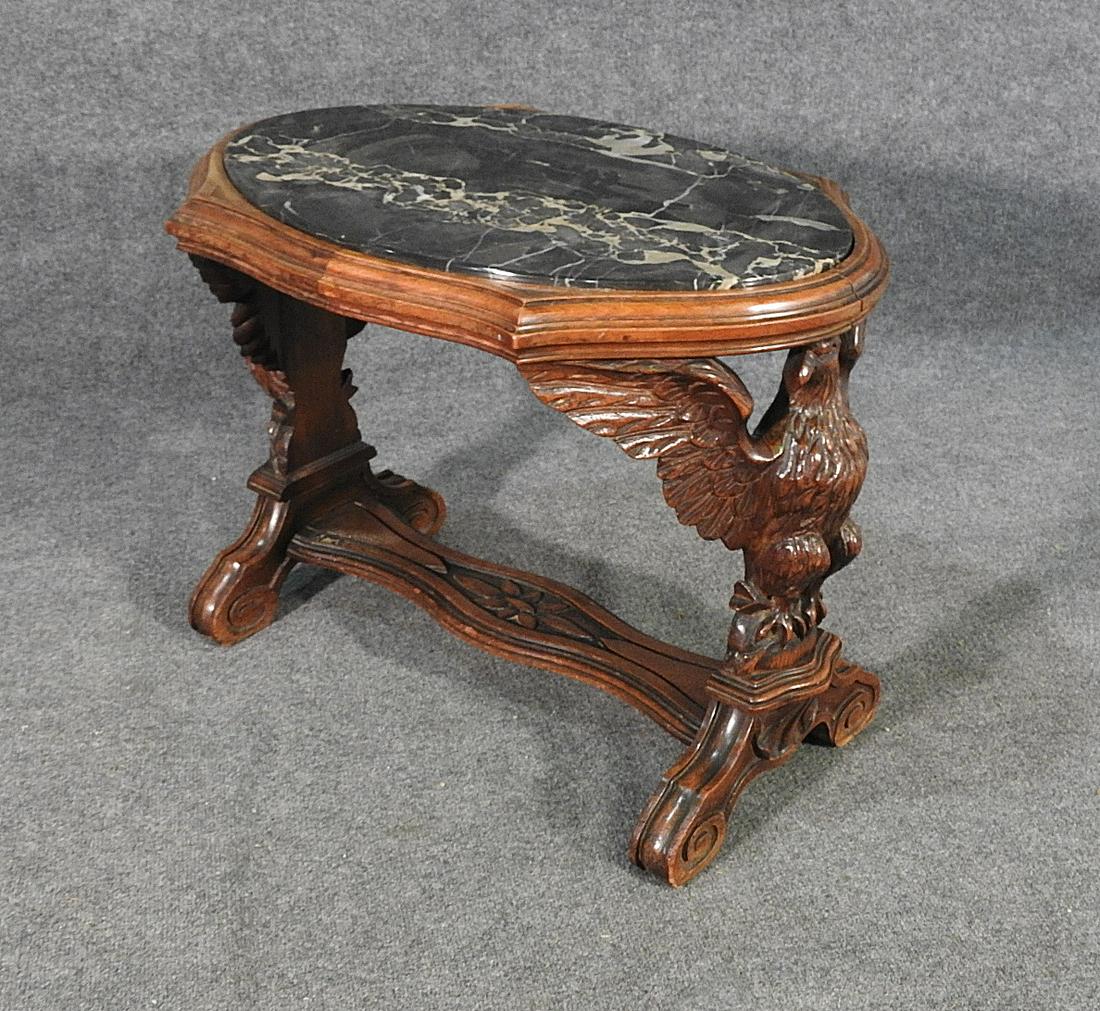 MARBLE TOP CARVED TABLE (1 of 6)