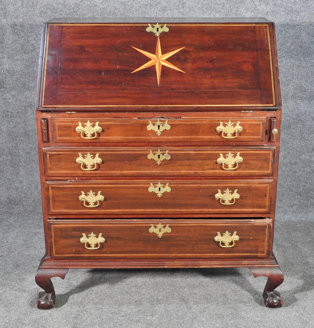 ANTIQUE AMERICAN SLANT LID DESK (1 of 14)