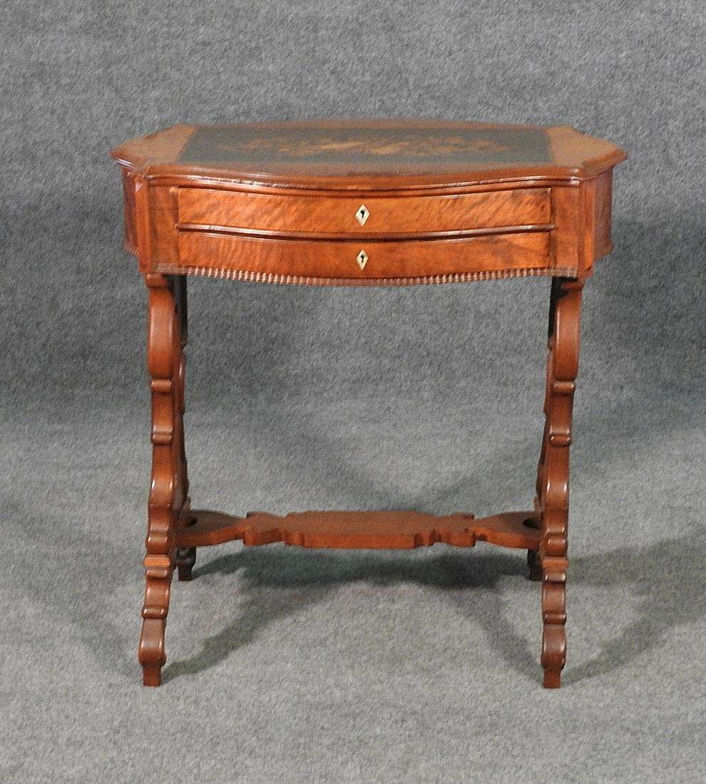 VICTORIAN INLAID SEWING STAND (1 of 8)