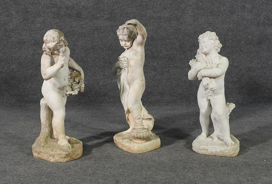 3 H. GREBER FIGURAL MARBLE STATUES (1 of 13)