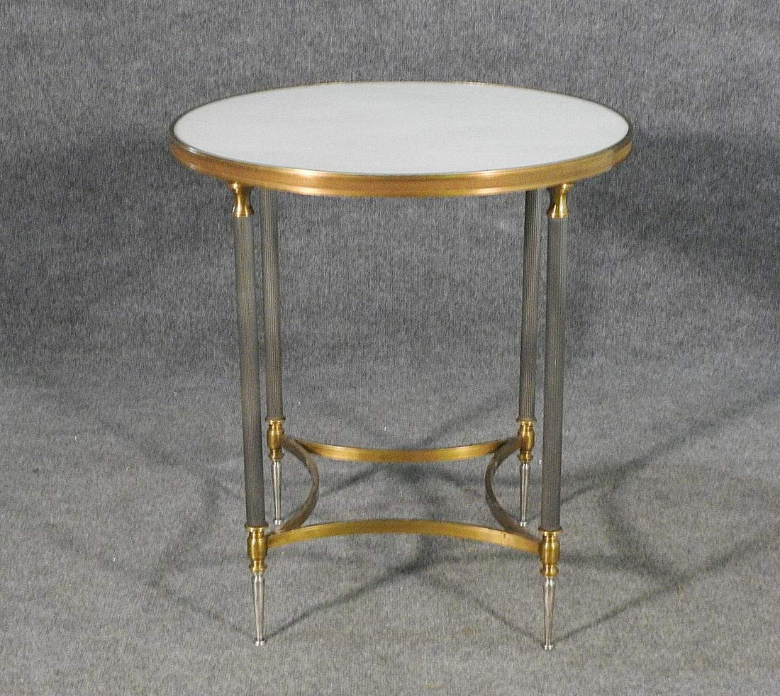 JANSEN STYLE MARBLE TOP END TABLE (1 of 7)
