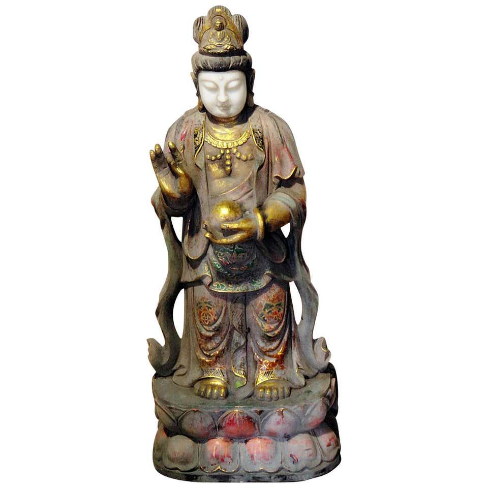 FIGURAL ORIENTAL MARBLE STATUE (1 of 5)
