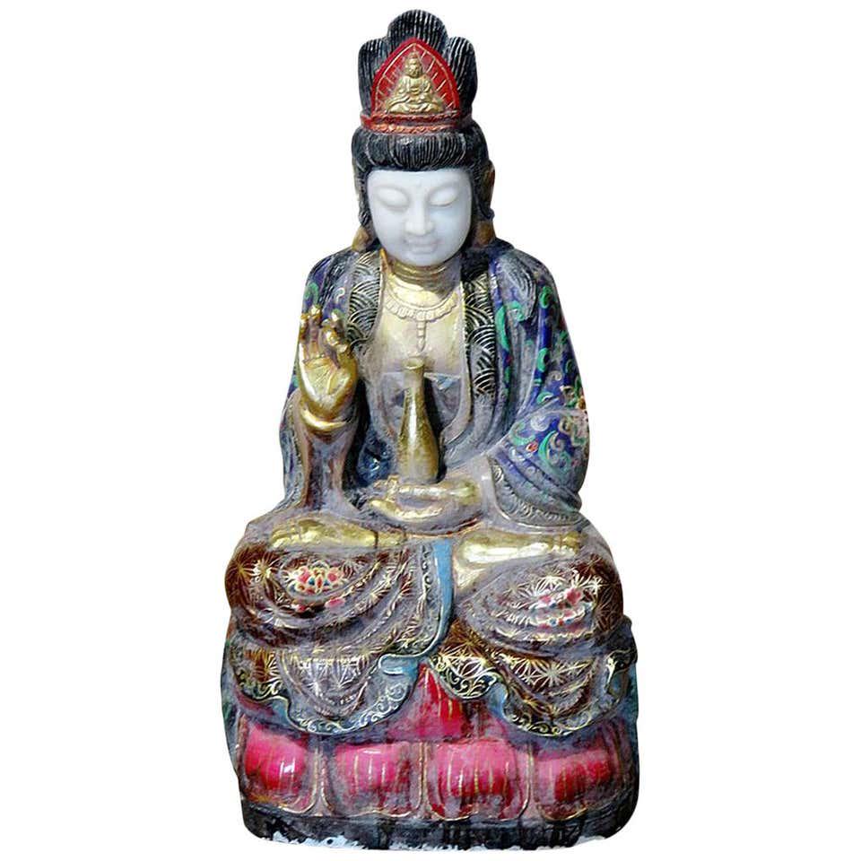 FIGURAL ORIENTAL MARBLE STATUE (1 of 7)