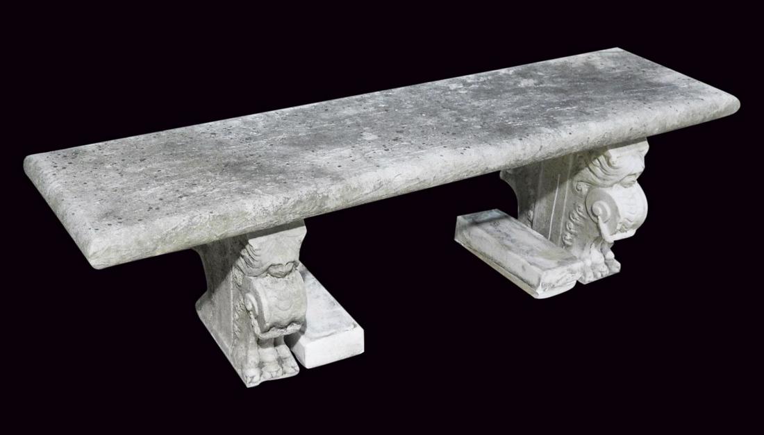 ANTIQUE WEATHERED MARBLE BENCH (1 of 10)