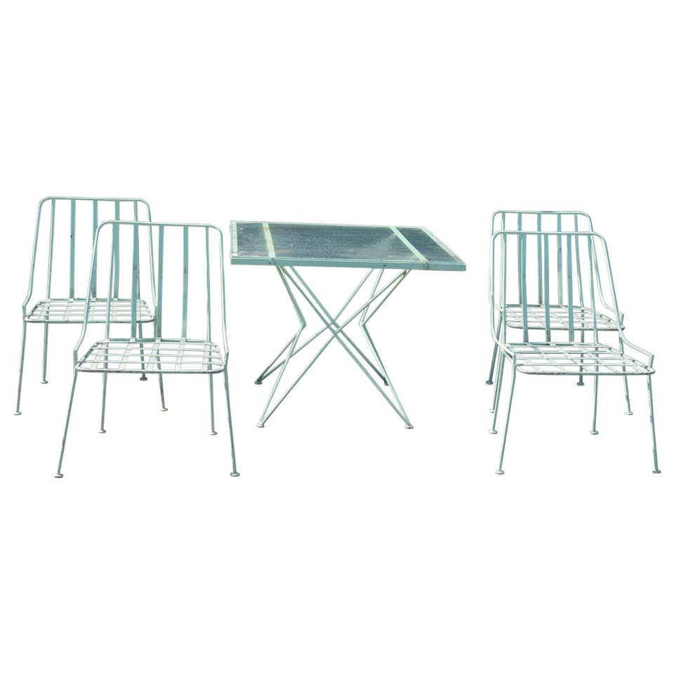 WOODARD 5 PC ATOMIC STYLE PATIO SET (1 of 9)