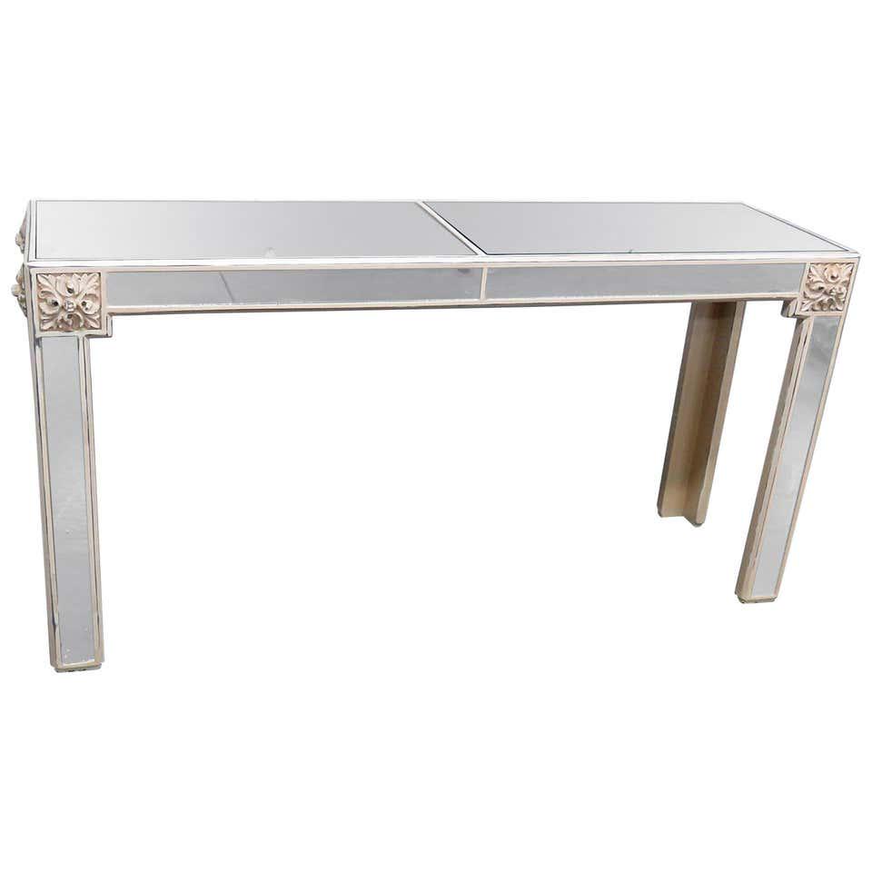 HOLLYWOOD REGENCY STYLE MIRRORED CONSOLE (1 of 8)
