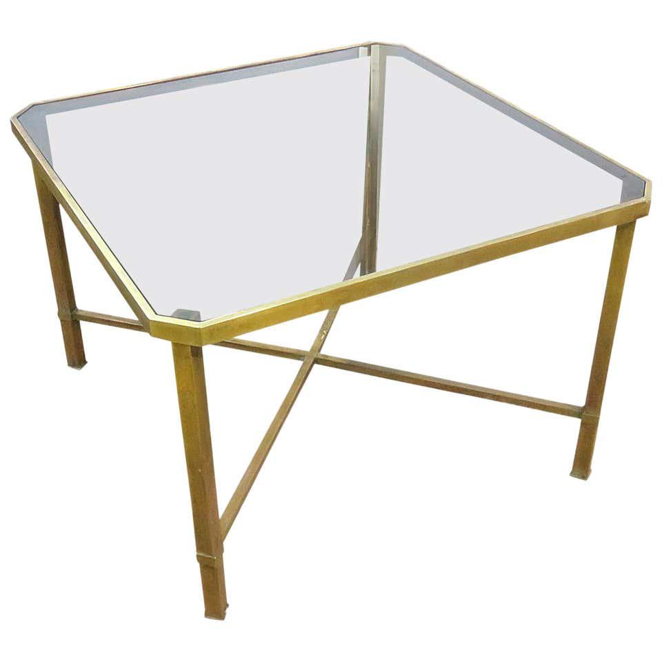 ITALIAN GLASS TOP COFFEE TABLE (1 of 9)