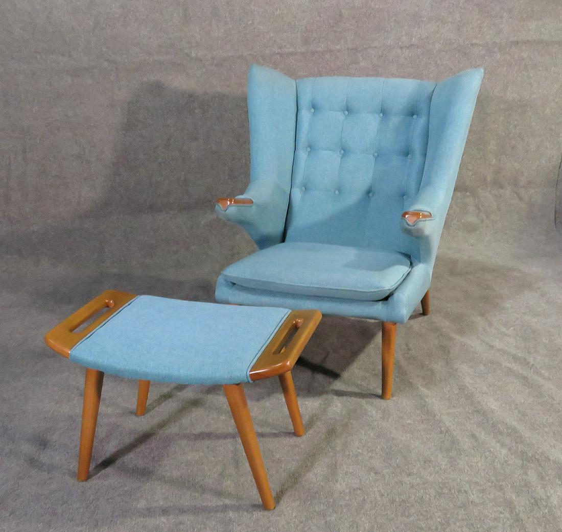 PAPA BEAR STYLE CHAIR & OTTOMAN (1 of 8)