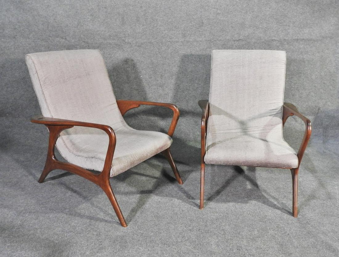 PR MID CENTURY MODERN WALNUT ARM CHAIRS (1 of 12)