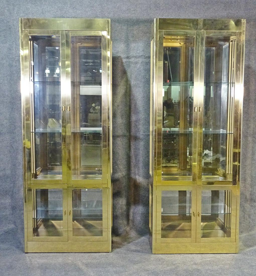 PR MASTERCRAFT ILLUMINATED BRASS CURIOS/VITRINES (1 of 11)