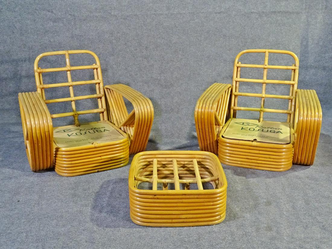 PR PAUL FRANKL STYLE  ARM CHAIRS & OTTOMAN (1 of 8)