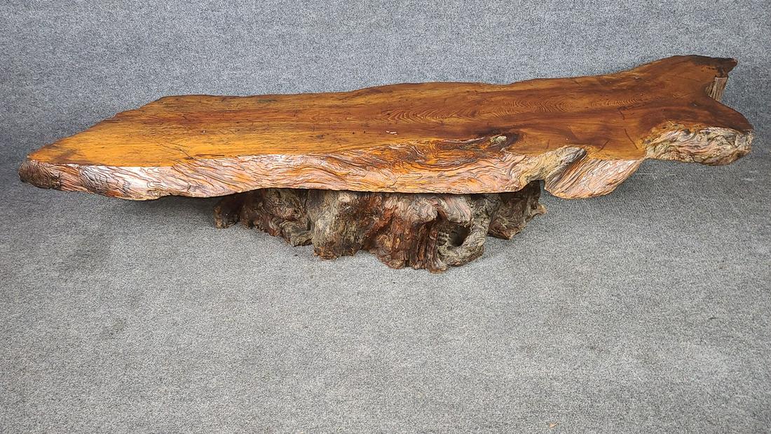 MID CENTURY MODERN LIVE EDGE COFFEE TABLE (1 of 5)