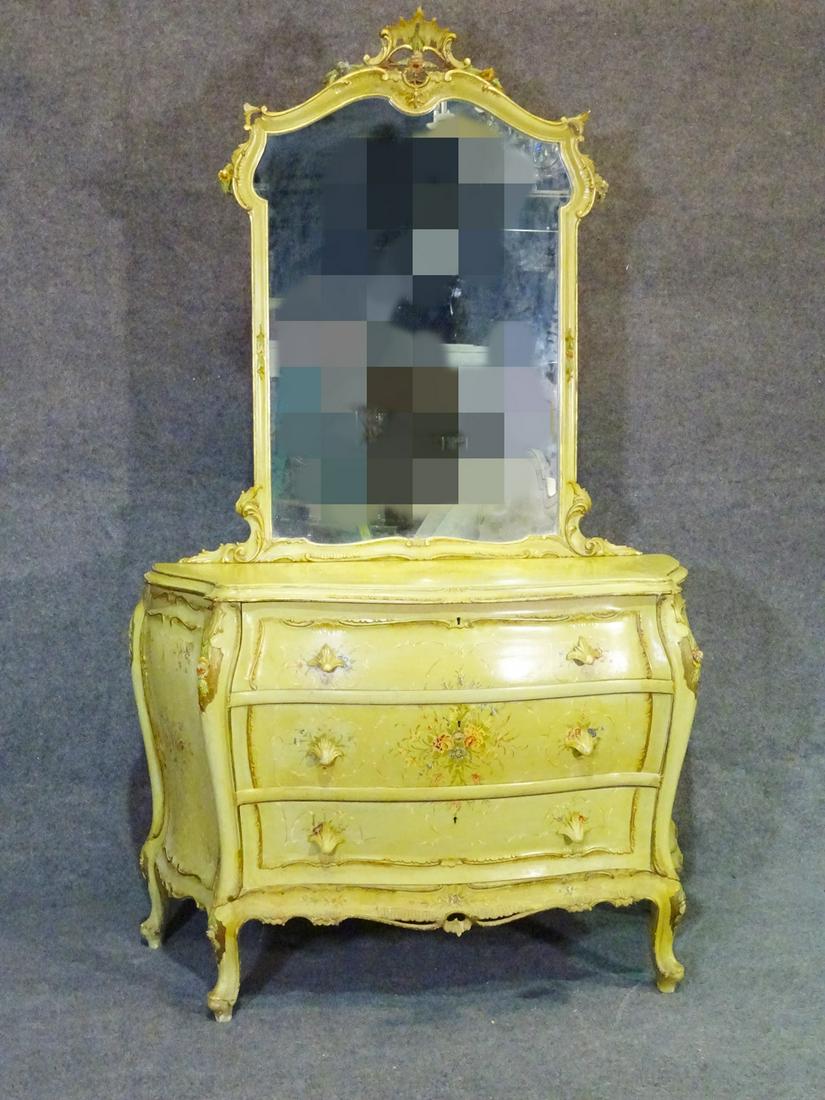 VENETIAN STYLE BOMBAY COMMODE W MIRROR (1 of 16)