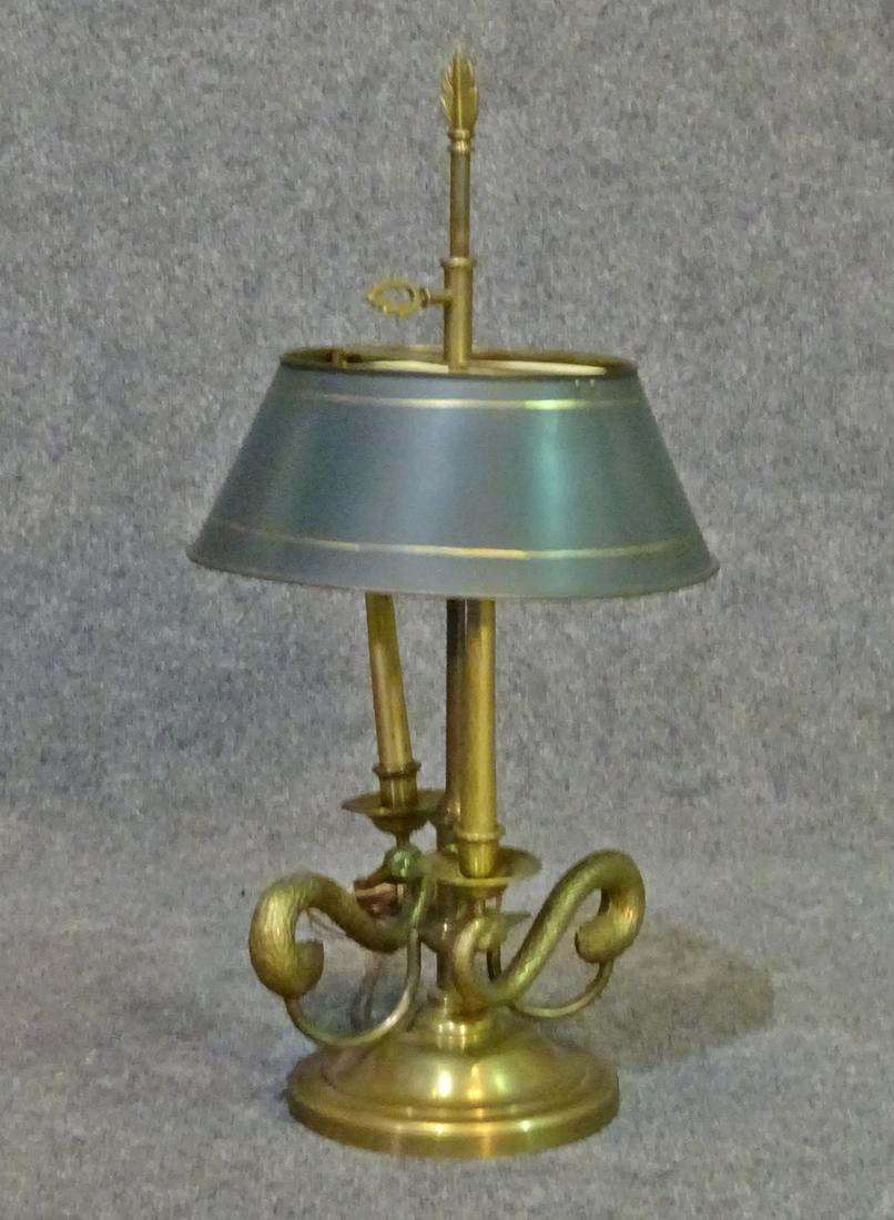 BRASS TOLE SHADE LAMP (1 of 5)