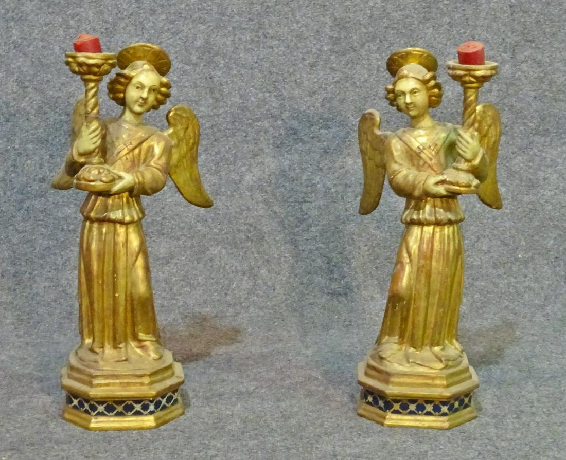 PR PAINT DECORATED TERRACOTTA CANDLESTANDS (1 of 8)